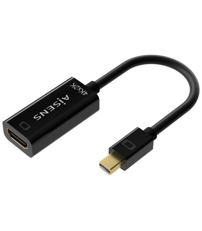 Cable conversor aisens a125-0643/ mini displayport macho - hdmi hembra/ hasta 5w/ 2300mbps/ 15cm/ negro