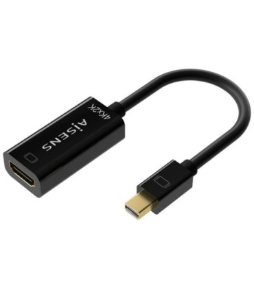 Cable conversor aisens a125-0643/ mini displayport macho - hdmi hembra/ hasta 5w/ 2300mbps/ 15cm/ negro
