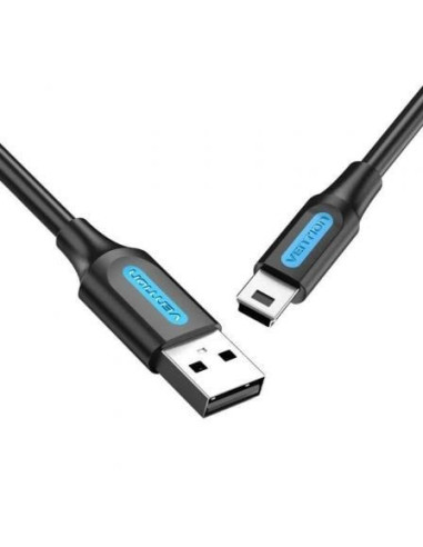 Cable usb 2.0 vention combf/ usb macho - miniusb macho/ 1m/ negro