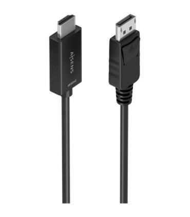 Cable conversor aisens a125-0894/ displayport macho - hdmi 4k macho/ 2m/ negro