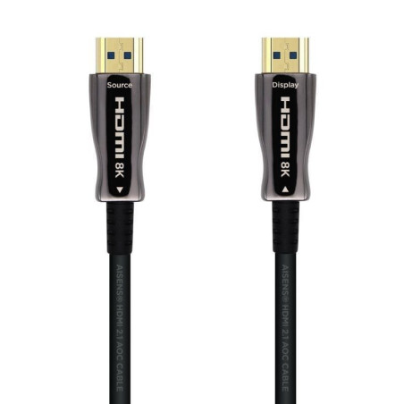 Cable hdmi 2.1 aoc 8k aisens a153-0516/ hdmi macho - hdmi macho/ 15m/ negro