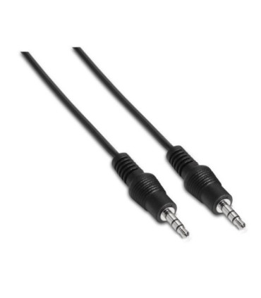 Cable estéreo aisens a128-0142/ jack 3.5 macho - jack 3.5 macho/ hasta 0.1w/ 1.5m/ negro