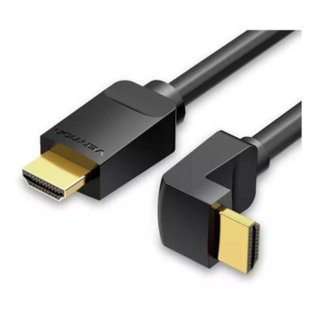 Cable hdmi 2.0 4k acodado 90º vention aarbg/ hdmi macho - hdmi macho/ 1.5m/ negro