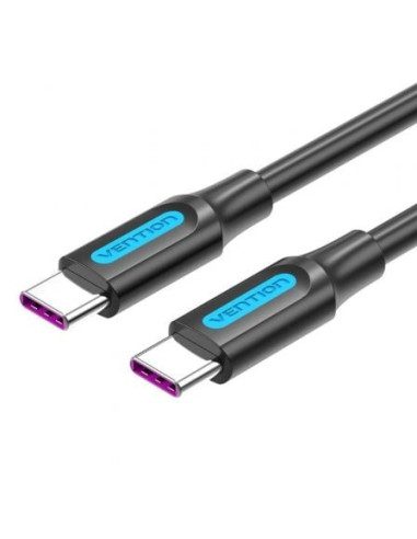 Cable usb 2.0 tipo-c vention cotbg/ usb tipo-c macho - usb tipo-c macho/ 1.5m/ negro