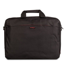 Maletín monray enterprise para portátiles hasta 15.6'/ negro/ rojo