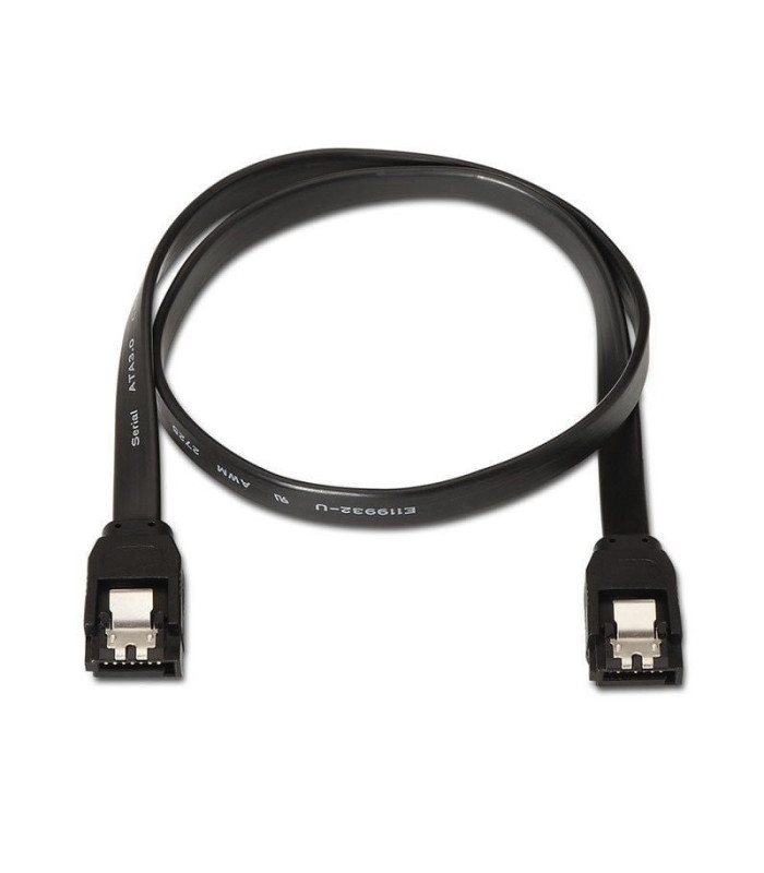 Cable sata iii aisens a130-0157/ sata hembra - sata hembra/ hasta 0.1w/ 768mbps/ 50cm/ negro