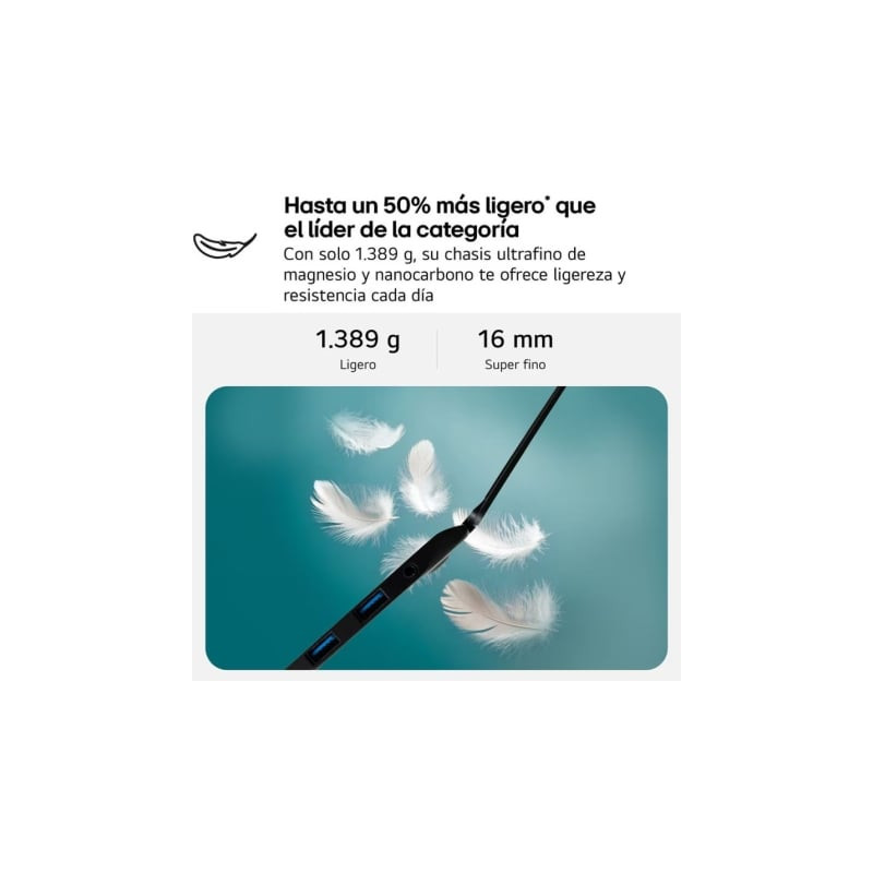 Portátil lg gram 17z90tl-g.au99bn intel core ultra 9-288v/ 32gb/ 1tb ssd/ 17'/ win11