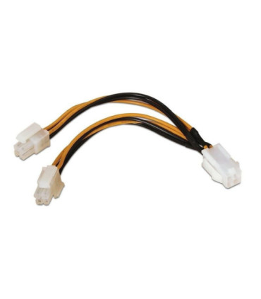 Cable alimentación para microprocesador aisens a131-0166/ molex 4+4 pin macho - molex 4 pin hembra/ hasta 54w/ 15cm