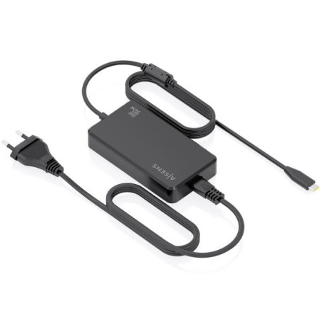 Cargador de portátil gan aisens asch-1pd90d069-bk/ 1xusb tipo-c/ 90w/ automático/ voltaje 5-20v