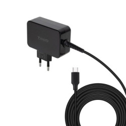 Cargador de portátil gan tooq tqlc-usbcgan65pd usb tipo-c/ 65w/ automático/ voltaje 5-20v
