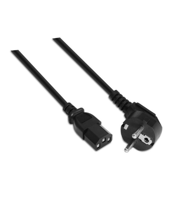 Cable alimentación aisens a132-0169/ cee(7-7) macho - c13 hembra/ hasta 1500w/ 5m/ negro