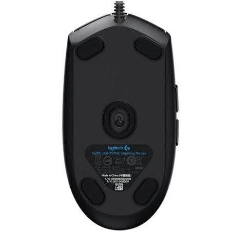 Ratón gaming logitech g203 lightsync/ hasta 8000 dpi/ negro