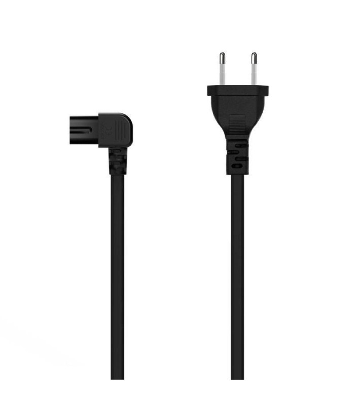 Cable alimentación forma 8 aisens a132-0598/ cee7/16 macho - c7 hembra/ hasta 1500w/ 1.8m/ negro