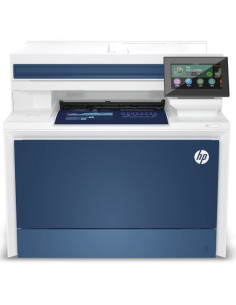 Multifunción láser color hp laserjet pro 4302dw/ wifi/ dúplex/ adf/ blanca y azul
