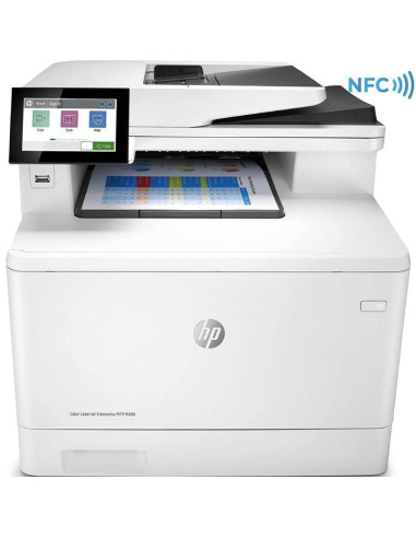 Multifunción láser color hp laserjet enterprise mfp m480f/ fax/ dúplex/ adf/ blanca