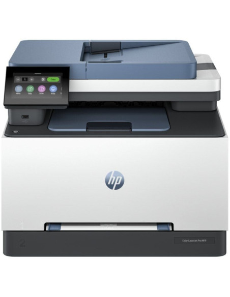 Multifunción láser color hp laserjet pro mfp 3302fdw wifi/ fax/ dúplex/ adf/ blanca y azul