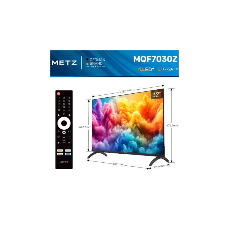 Televisor metz qled+ 32mqf7030z 32'/ hd/ smart tv/ wifi