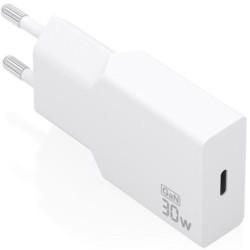 Cargador de pared gan aisens a110-1001/ 1xusb tipo-c/ 30w/ blanco