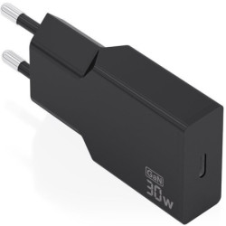 Cargador de pared gan aisens a110-1004/ 1xusb tipo-c/ 30w/ negro