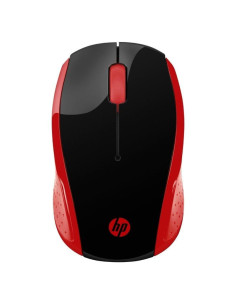 Ratón inalámbrico hp 200/ 1000 dpi/ rojo imperial