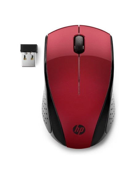 Ratón inalámbrico hp 220/ hasta 1600 dpi/ rojo