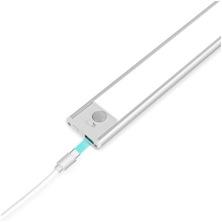 Barra de luz magnética con sensor de movimiento muvit io miocab002/ 3 modos de luz/ con batería/ blanca