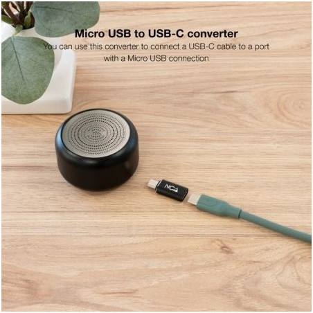 Adaptador nanocable 10.02.0014/ microusb macho - usb tipo-c hembra