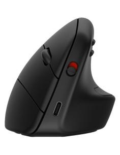 Ratón ergonómico inalámbrico por bluetooth/ 2.4ghz hp 925/ batería recargable/ hasta 1200 dpi/ negro