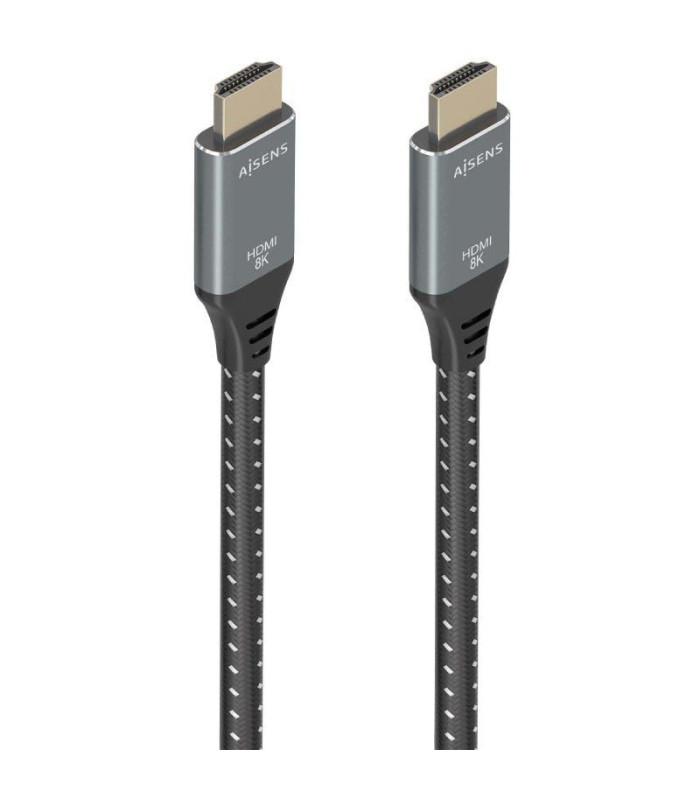 Cable hdmi 2.1 8k aisens a150-0876/ hdmi macho - hdmi macho/ 5m/ gris y negro