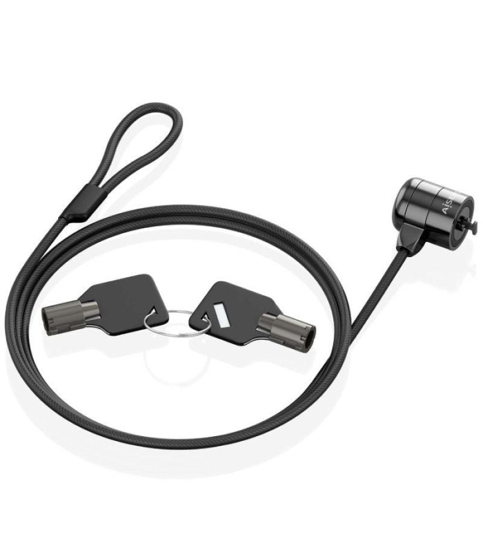 Cable de seguridad para portátiles aisens aslk-d40k04-bk/ 1.5m