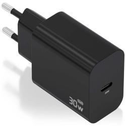 Cargador de Pared GaN Aisens A110-0941/ 1xUSB Tipo-C/ 30W/ Negro