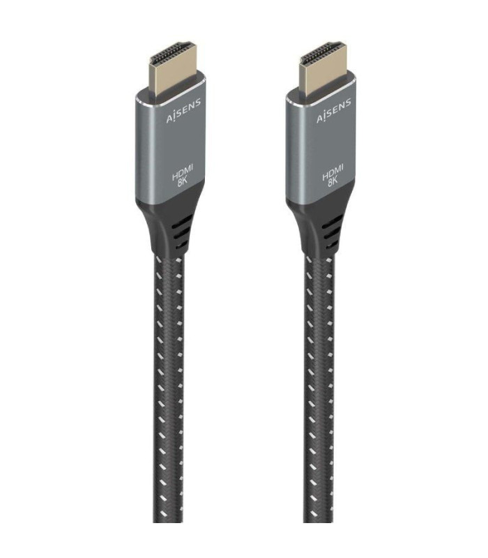 Cable hdmi 2.1 8k aisens a150-0878/ hdmi macho - hdmi macho/ 10m/ gris y negro
