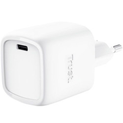 Cargador de pared gan trust maxo 30w/ 1xusb tipo-c/ 30w