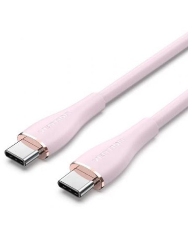 Cable usb 2.0 tipo-c vention tawpf/ usb tipo-c macho - usb tipo-c macho/ 1m/ rosa