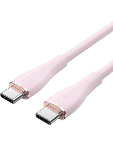 Cable usb 2.0 tipo-c vention tawpg/ usb tipo-c macho - usb tipo-c macho/ 1.5m/ rosa