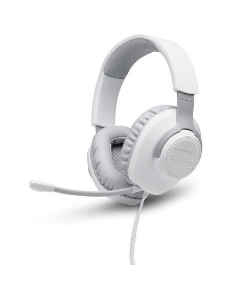 Auriculares gaming con micrófono jbl quantum 100/ jack 3.5/ blancos
