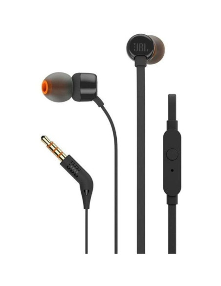 Auriculares intrauditivos jbl tune 160/ con micrófono/ jack 3.5/ negros