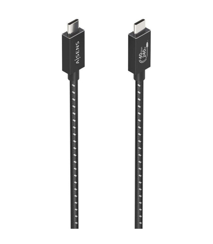 Cable usb 4.0 tipo-c aisens a156-0868/ usb tipo-c macho - usb tipo-c macho/ hasta 240w/ 40gbps/ 1.5m/ gris