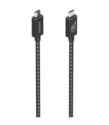 Cable usb 4.0 tipo-c aisens a156-0868/ usb tipo-c macho - usb tipo-c macho/ hasta 240w/ 40gbps/ 1.5m/ gris