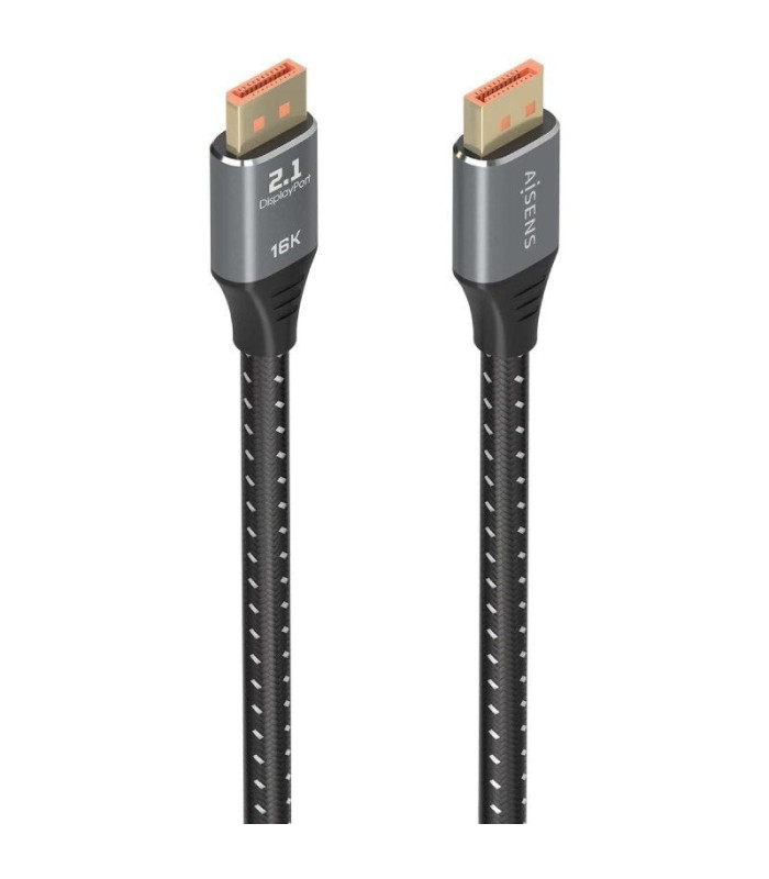 Cable displayport 2.1 16k aisens a158-0902/ displayport macho - displayport macho/ 80gbps/ 1.5m/ negro