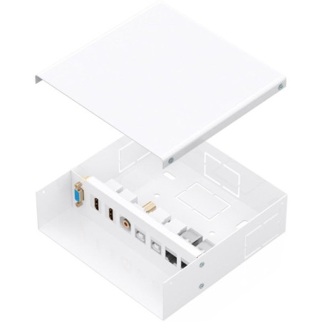 Caja de conexiones aisens a127-1031/ vga - 2x hdmi - jack 3.5 - 2x usb-b - 2x rj45