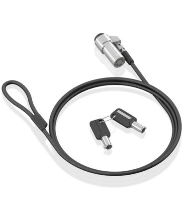 Cable de seguridad tipo nano para portátiles aisens aslk-d45k06-bk/ 1.5m