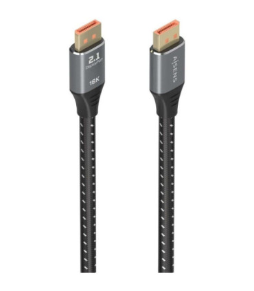 Cable displayport 2.1 16k aisens a158-0903/ displayport macho - displayport macho/ 80gbps/ 2m/ negro