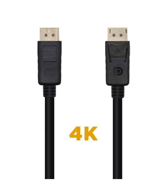 Cable displayport 1.2 4k aisens a124-0455/ displayport macho - displayport macho/ 1m/ negro