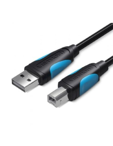 Cable usb 2.0 impresora vention vas-a16-b100/ usb tipo-b macho - usb macho/ 1m/ negro