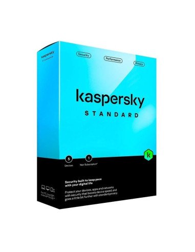 Antivirus kaspersky standard/ 5 dispositivos/ 1 año