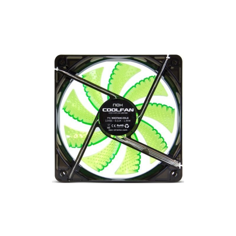 Ventilador nox coolfan 120 led/ 12cm/ verde