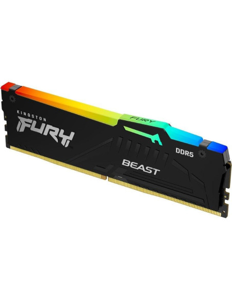 Memoria ram kingston fury beast rgb 16gb/ ddr5/ 6000mhz/ 1.4v/ cl30/ dimm