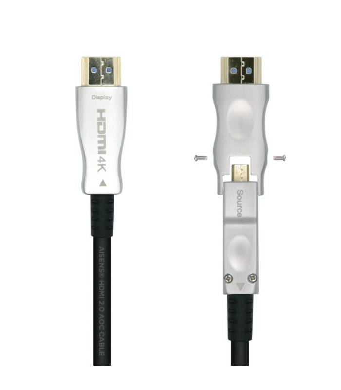 Cable hdmi 2.0 aoc 4k desmontable aisens a148-0510/ hdmi macho / d macho - hdmi macho/ 15m/ negro