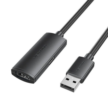 Cable alargador usb 2.0 vention cbkbj/ usb macho - usb hembra/ 480mbps/ 5m/ negro